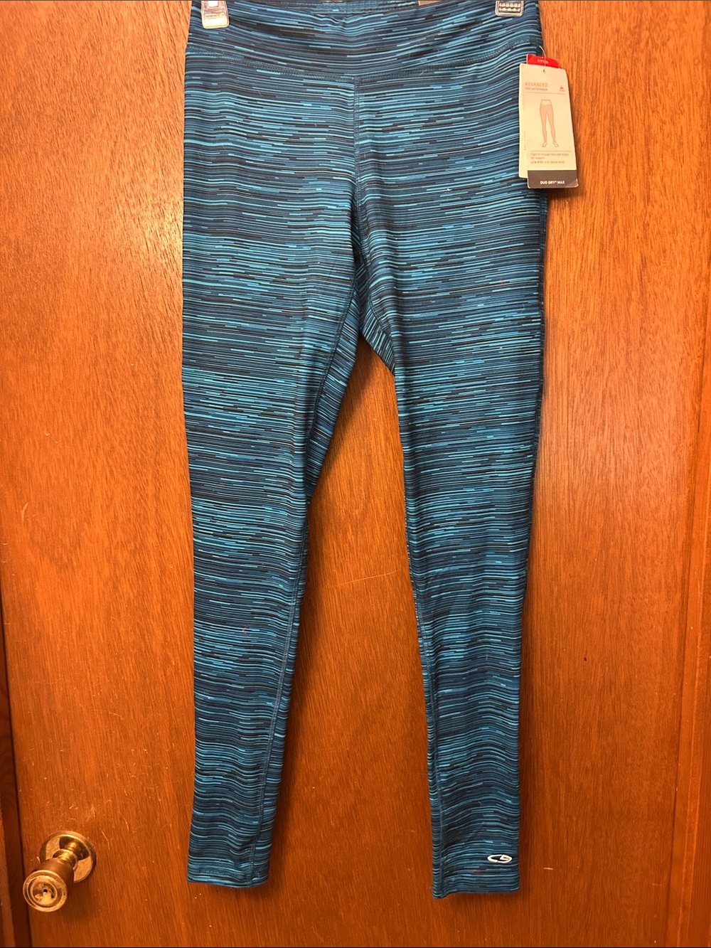 Champion Blue Space-Dye Athletic Leggings